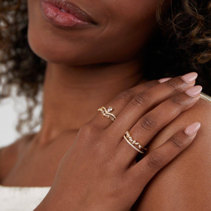 Elegante anello in cristallo - Aura