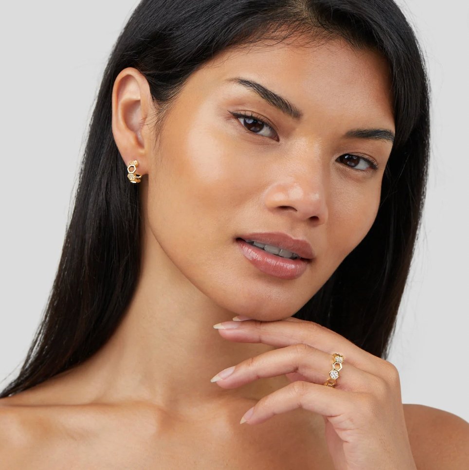 Anello in oro e cristallo - Abeille