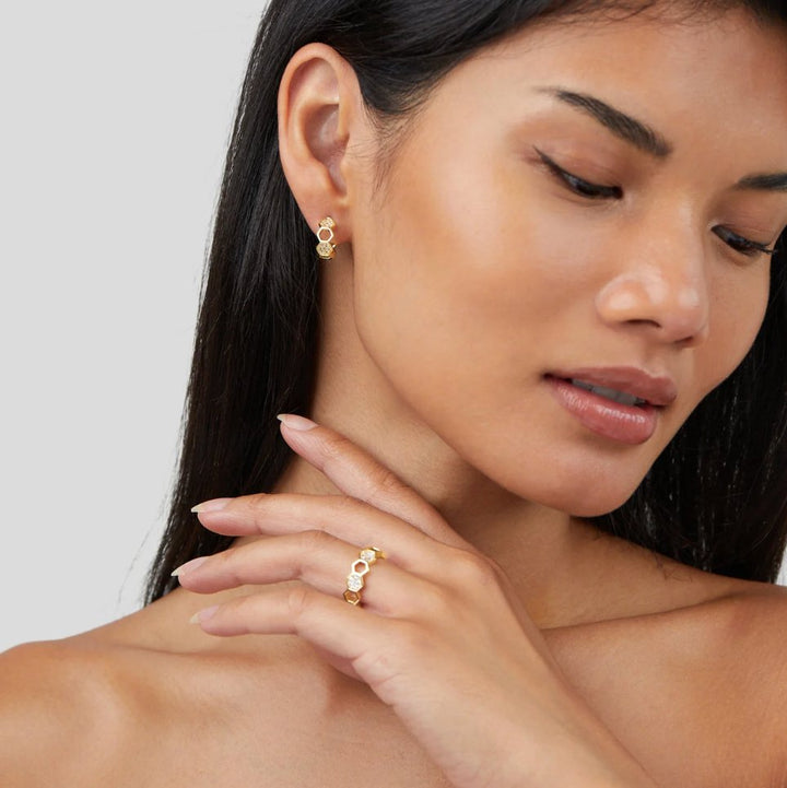 Anello in oro e cristallo - Abeille