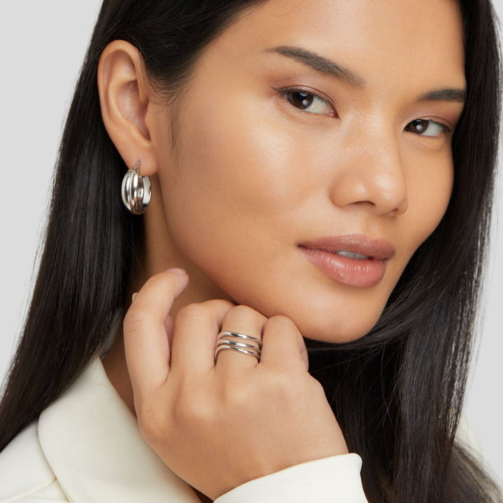 Anello stratificato Kiya in argento